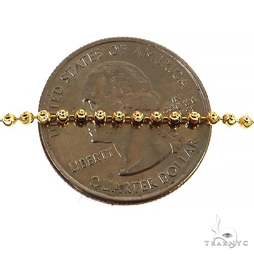 Mens 14k Solid Yellow Gold Moon Cut Chain 22 Inches 2mm   48482 - Image 3