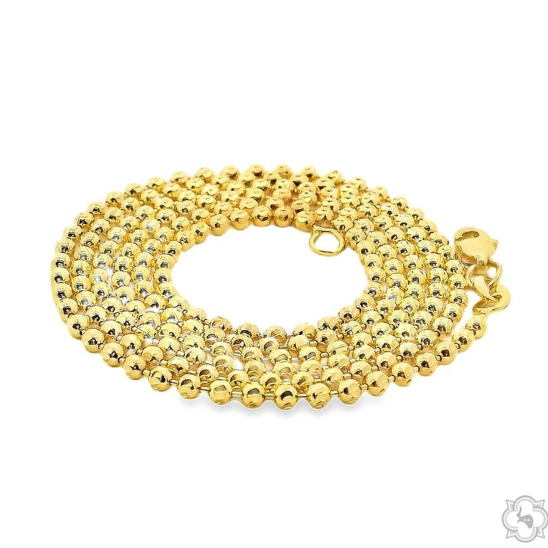 Mens 14k Solid Yellow Gold Moon Cut Chain 26 Inches 1.9mm   48494 - Image 4