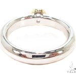 Mens 18K Yellow Gold Bezel Diamond Platinum Wedding Ring 36636 - Image 6