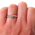 Mens 18K Yellow Gold Bezel Diamond Platinum Wedding Ring 36636 - Image 7