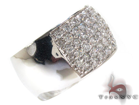 Mens 14K Gold 6 Row Diamond Ring, photo 4 of 7