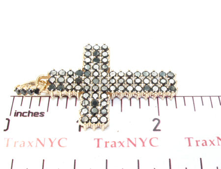 Mens Black Diamond Cross Crucifix 21881 - Image 5