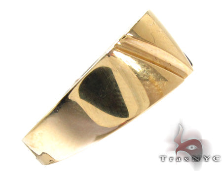 Mens 14K Gold Channel Diamond Ring, photo 4 of 7