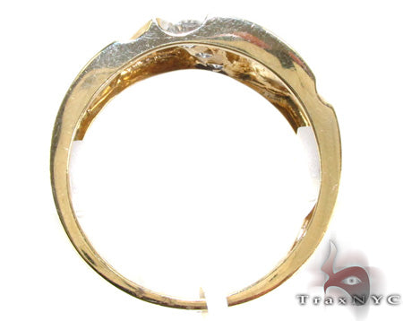 Mens 14K Gold Channel Diamond Ring, photo 5 of 7