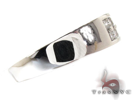Mens 14K Gold Channel Diamond Ring, photo 4 of 7