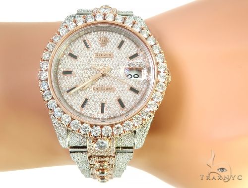 Two Tone Mens Diamond DateJust 40mm Rolex Watch 65809 - Image 7