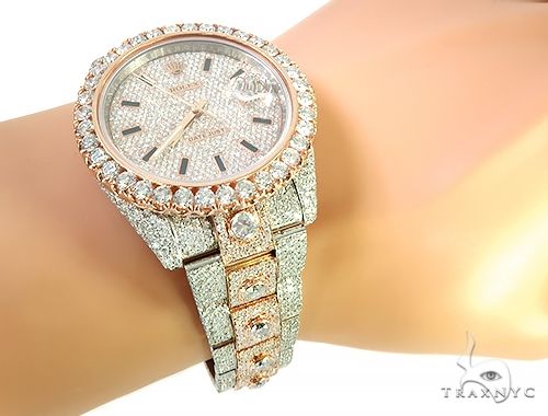 Two Tone Mens Diamond DateJust 40mm Rolex Watch 65809 - Image 8