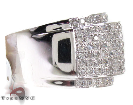 Mens 14K Gold Diamond Pinky Ring, photo 4 of 7