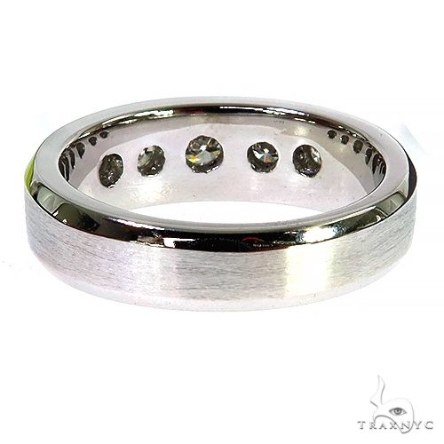 Mens 14K Gold Diamond Wedding Band, photo 4 of 6