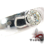 Mens White Gold Gay Wedding Ring 27796 - Image 1