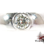 Mens White Gold Gay Wedding Ring 27796 - Image 2