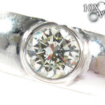 Mens White Gold Gay Wedding Ring 27796 - Image 3