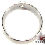 Mens White Gold Gay Wedding Ring 27796 - Image 5