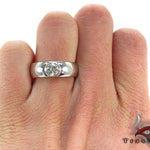 Mens White Gold Gay Wedding Ring 27796 - Image 7