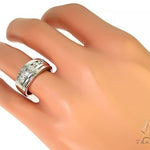 Mens Luxuriousness Five White Gold Wedding Ring 8582 - Image 7