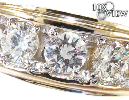 Mens Prong Diamond 14K Yellow Gold Ring, photo 3 of 7