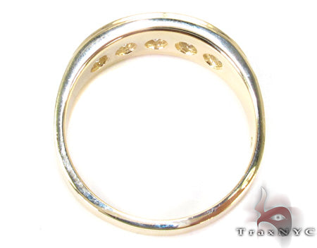 Mens Prong Diamond 14K Yellow Gold Ring, photo 5 of 7