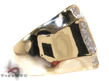 Mens Yellow Gold Diamond Ring 21188 - Image 4