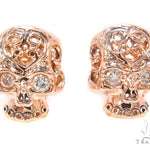Mens Rose Gold Skull Earrings 35015 - Image 1