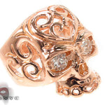 Mens Rose Gold Skull Ring 2 33424 - Image 1