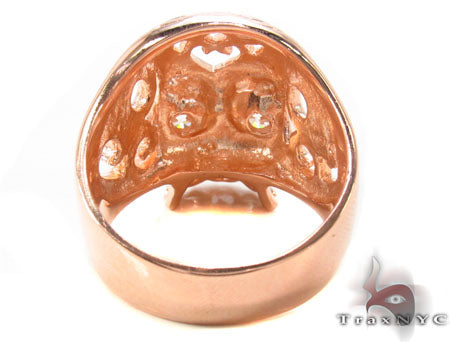 Mens Rose Gold Skull Ring 2 33424 - Image 5