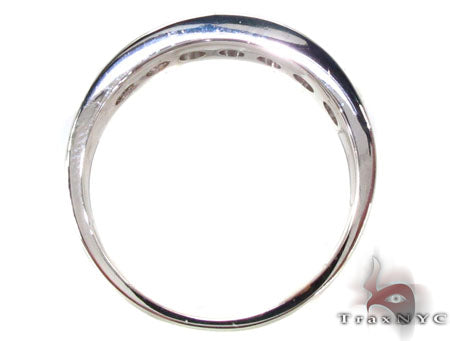 Mens 14K White Gold Channel Diamond Ring, photo 5 of 7