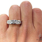 Mens White Gold Channel Diamond Ring 20821 - Image 7