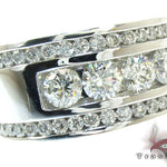 Mens White Gold Channel Diamond Ring 21011 - Image 2