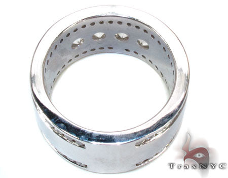 Mens White Gold Channel Diamond Ring 21011 - Image 5