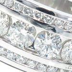 Mens White Gold Channel Diamond Ring 21011 - Image 8