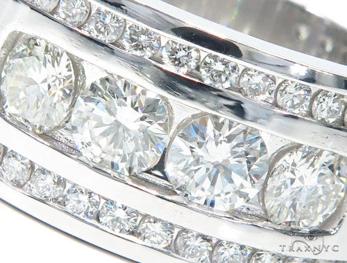 Mens White Gold Channel Diamond Ring 21011 - Image 8