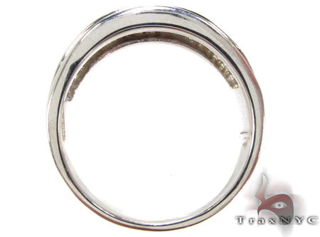 Mens White Gold Channel Diamond Ring 21041 - Image 6