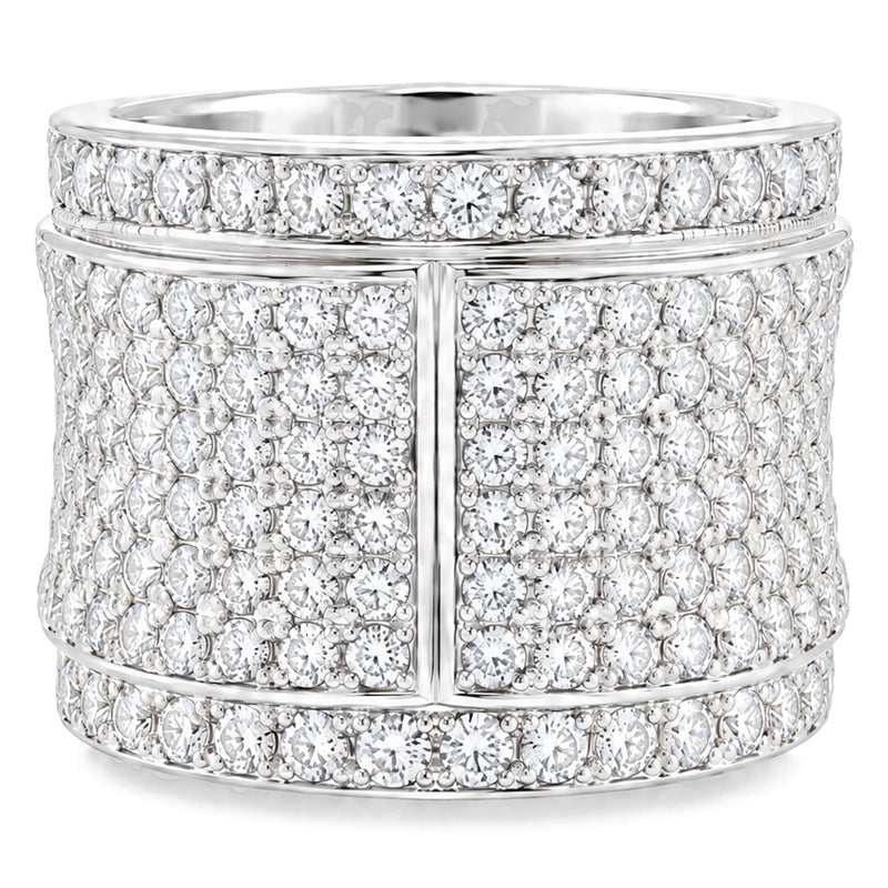 Mens 14K Gold Diamond Pinky Ring, view 2