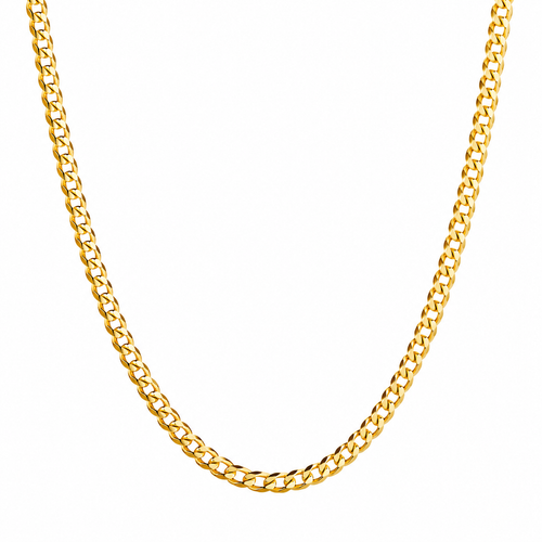 14K Yellow Gold Solid Curb Chain 3.6mm 47127