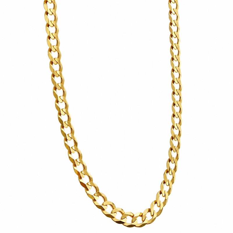 Mens 14K Solid Yellow Gold Thin Curb Chain 20 Inches 3.6mm 47127