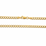 Mens 14K Solid Yellow Gold Thin Curb Chain 20 Inches 3.6mm 47127