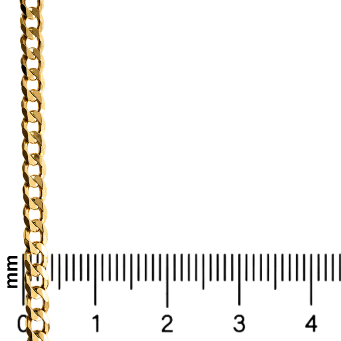 Mens 14K Solid Yellow Gold Thin Curb Chain 20 Inches 3.6mm 47127