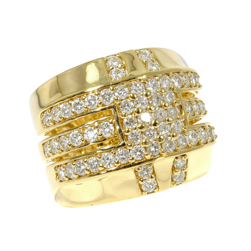 Mens 18k Buckled Up Ring 11684