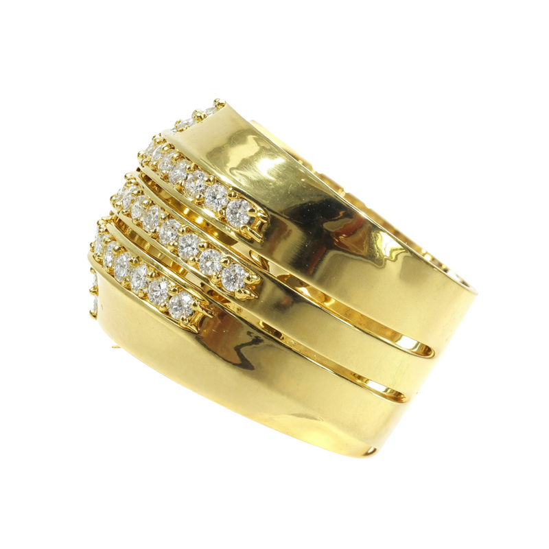 Mens 18k Buckled Up Ring, photo 3 of 5