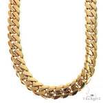 Miami Cuban Chain 10k Yellow Gold   20 Inches 12mm 46135 - Image 1