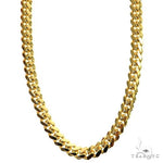 20-inch 6mm yellow gold Miami Cuban chain with polished interlocking links.