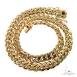 Miami Cuban Chain 10k Yellow Gold   22 Inches 12mm 46192 - Image 4