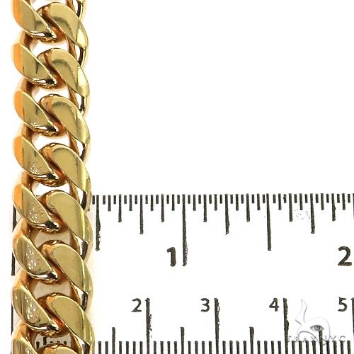 Miami Cuban Chain 10k Yellow Gold 26 Inches 12mm   46306 - Image 7