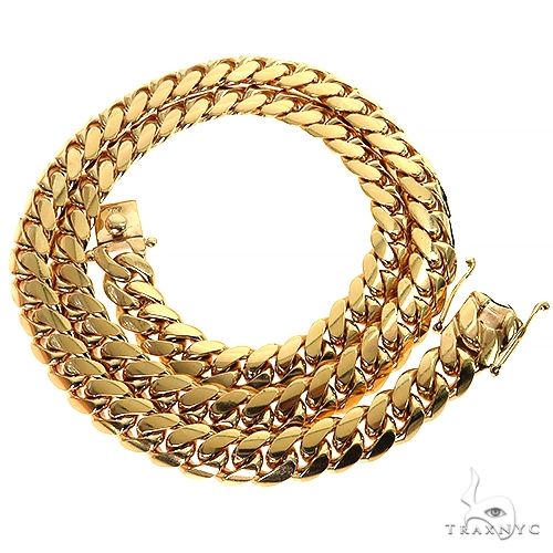 Miami Cuban Chain 10k Yellow Gold   20 Inches 15mm 46147 - Image 3