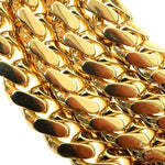 18-inch 14k yellow gold Miami Cuban chain necklace with 6mm wide links.