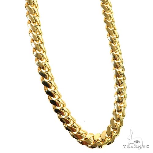 14k Yellow Gold Solid Miami Cuban Link Chain   20 Inches 6mm 46115, photo 2 of 7
