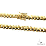 20-inch 6mm 14k yellow gold solid Miami Cuban link chain for men.