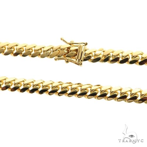 14k Yellow Gold Solid Miami Cuban Link Chain   20 Inches 6mm 46115, photo 5 of 7
