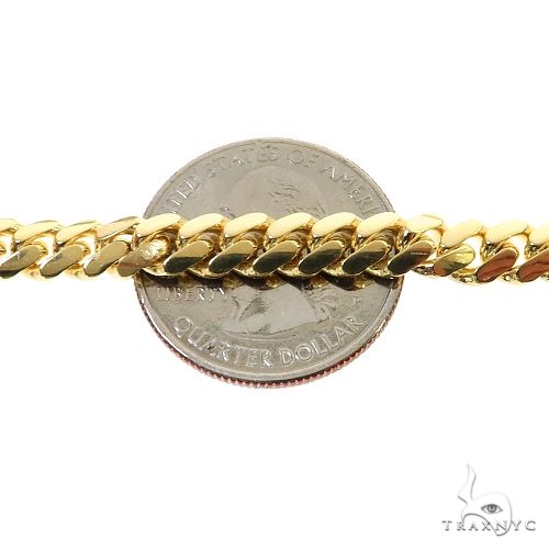 14k Yellow Gold Solid Miami Cuban Link Chain   20 Inches 6mm 46115, photo 6 of 7