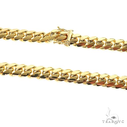 Miami Cuban Chain 14k Yellow Gold   30 Inches 9mm 46409 - Image 4